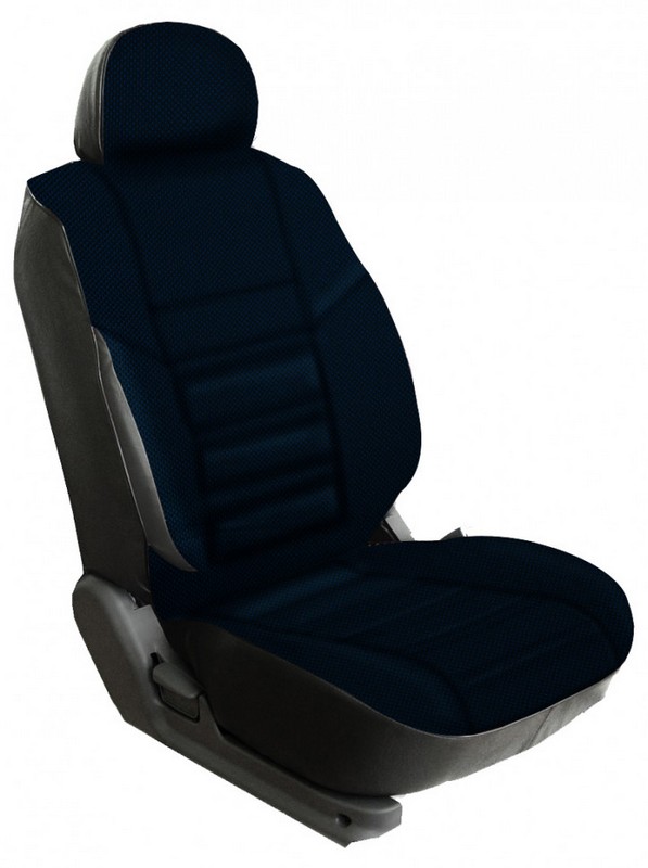 

Чехлы Почин Chevrolet Lanos "Трио" жаккард-кожзам черно-синие