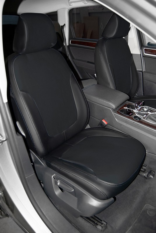 

Чехлы Почин Volkswagen Touareg экокожа перфорация черные
