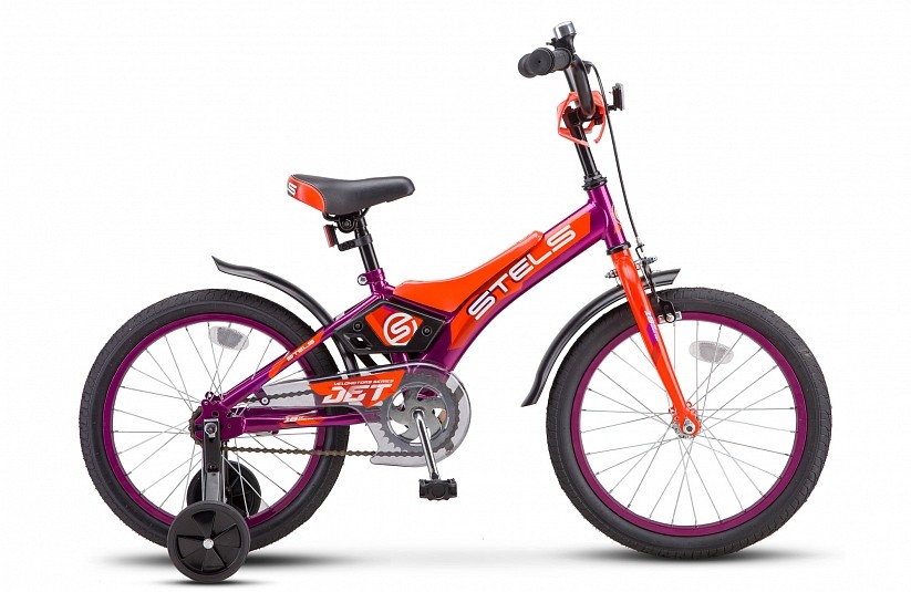 

Велосипед STELS Jet 16" 9" Фиолетовый/оранжевый Z010