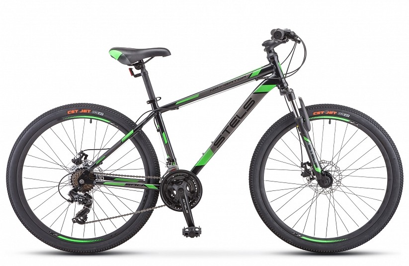 

Велосипед STELS Navigator-500 D 26" 16" Чёрный/зелёный F010