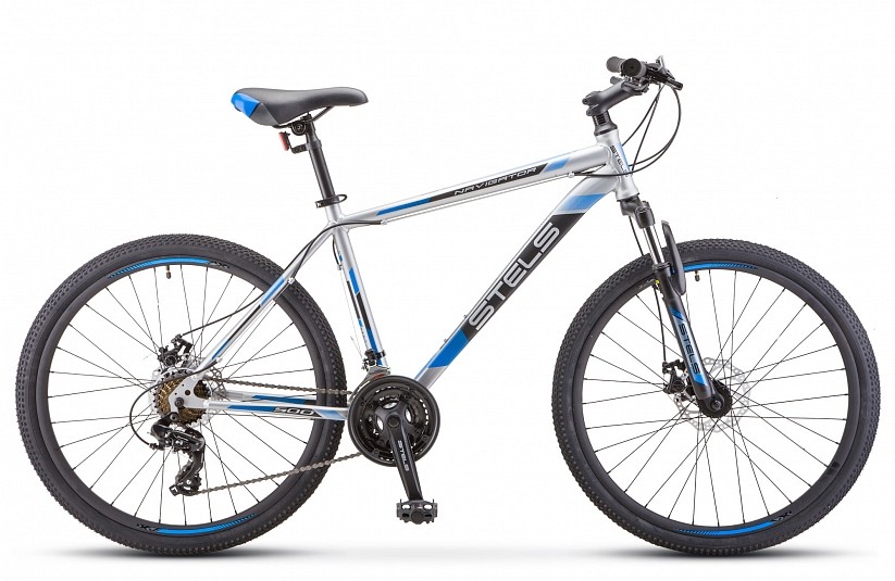

Велосипед STELS Navigator-500 D 26" 18" Серебристый/синий F010