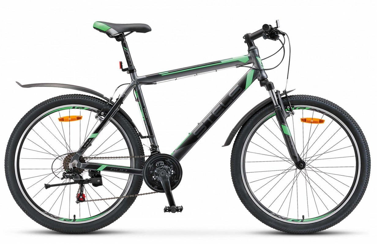 

Велосипед STELS Navigator-600 V 26" 18" Антрацитовый/зелёный V020