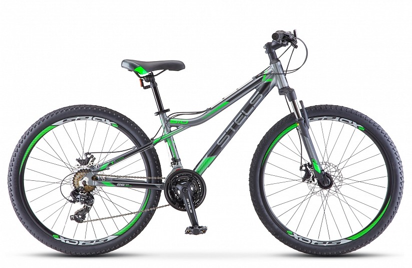 

Велосипед STELS Navigator-610 MD 26" 14" Серый/зелёный V040