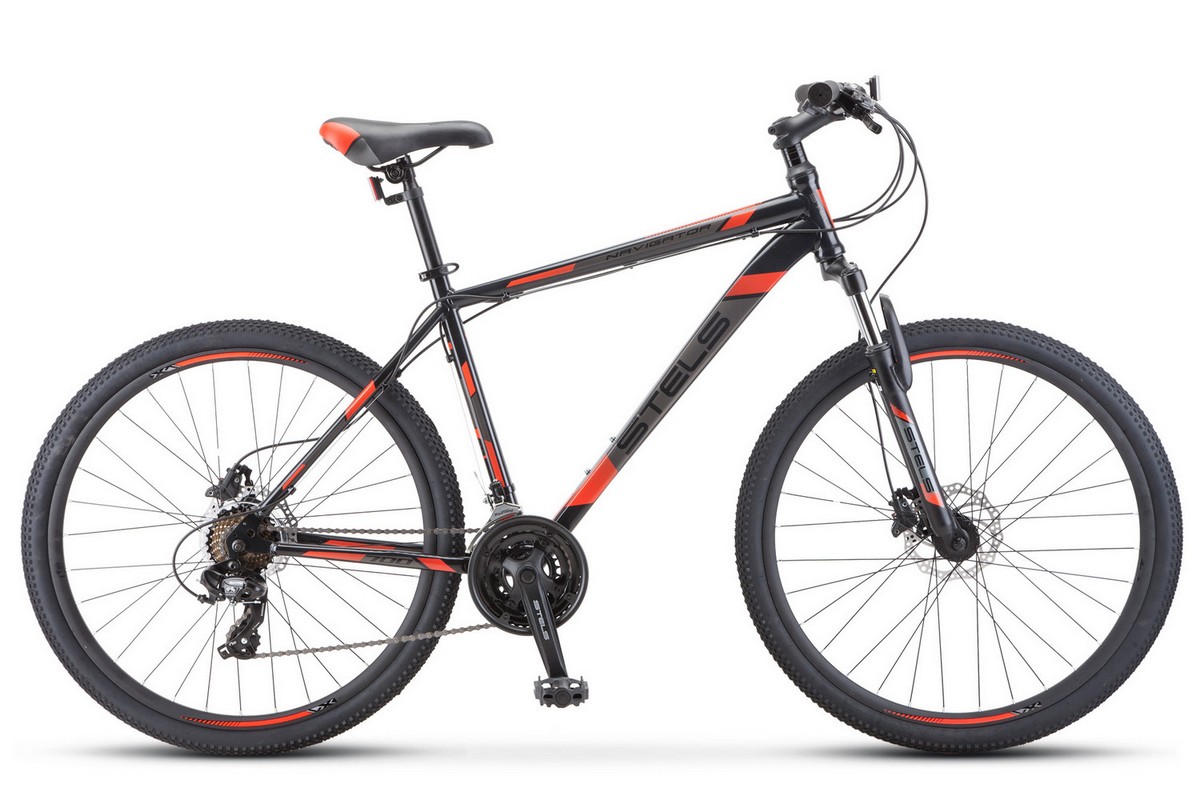 

Велосипед STELS Navigator-700 D 27.5" 21" Черный/красный F010
