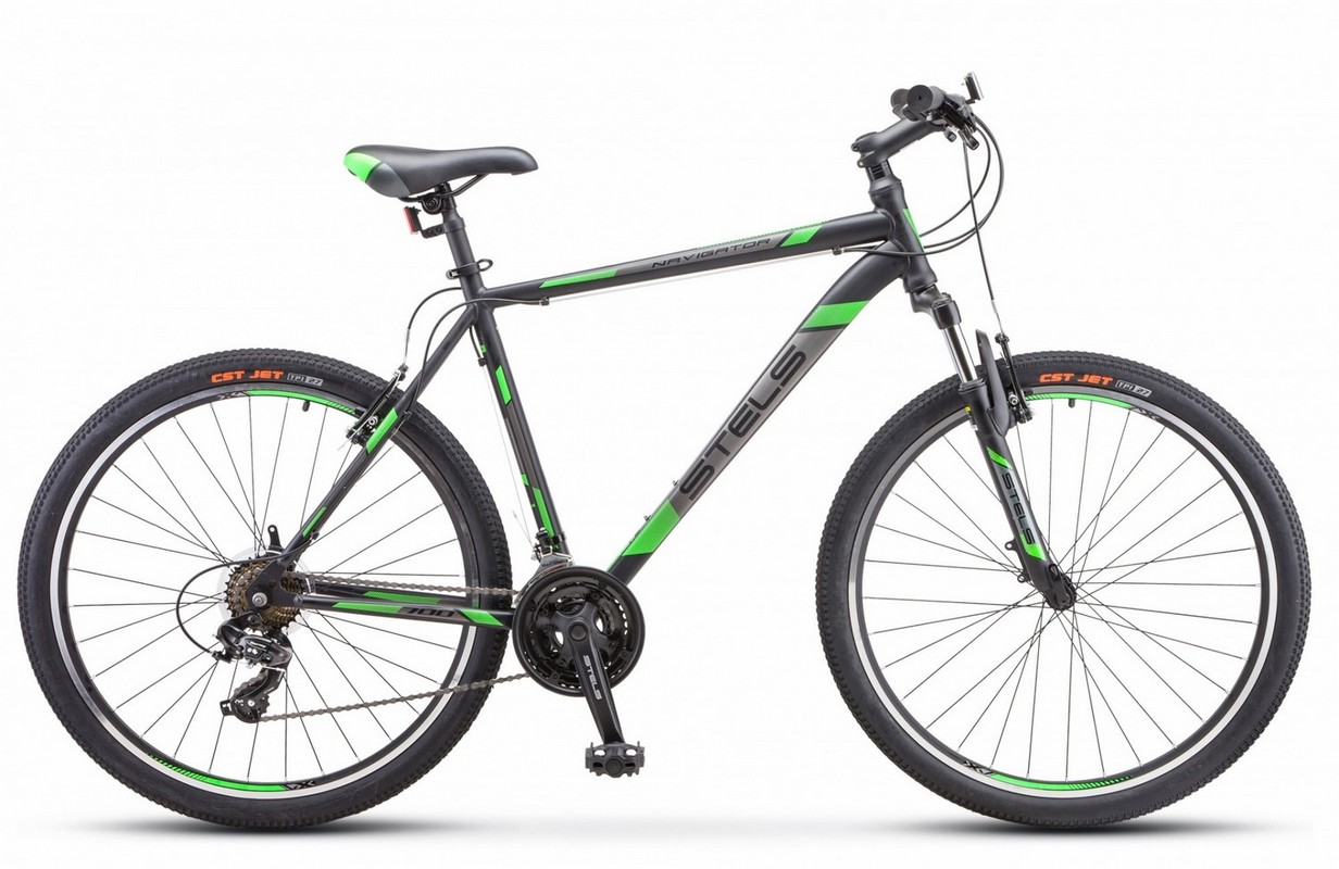

Велосипед STELS Navigator-700 V 27.5" 19" Чёрный/зелёный V020
