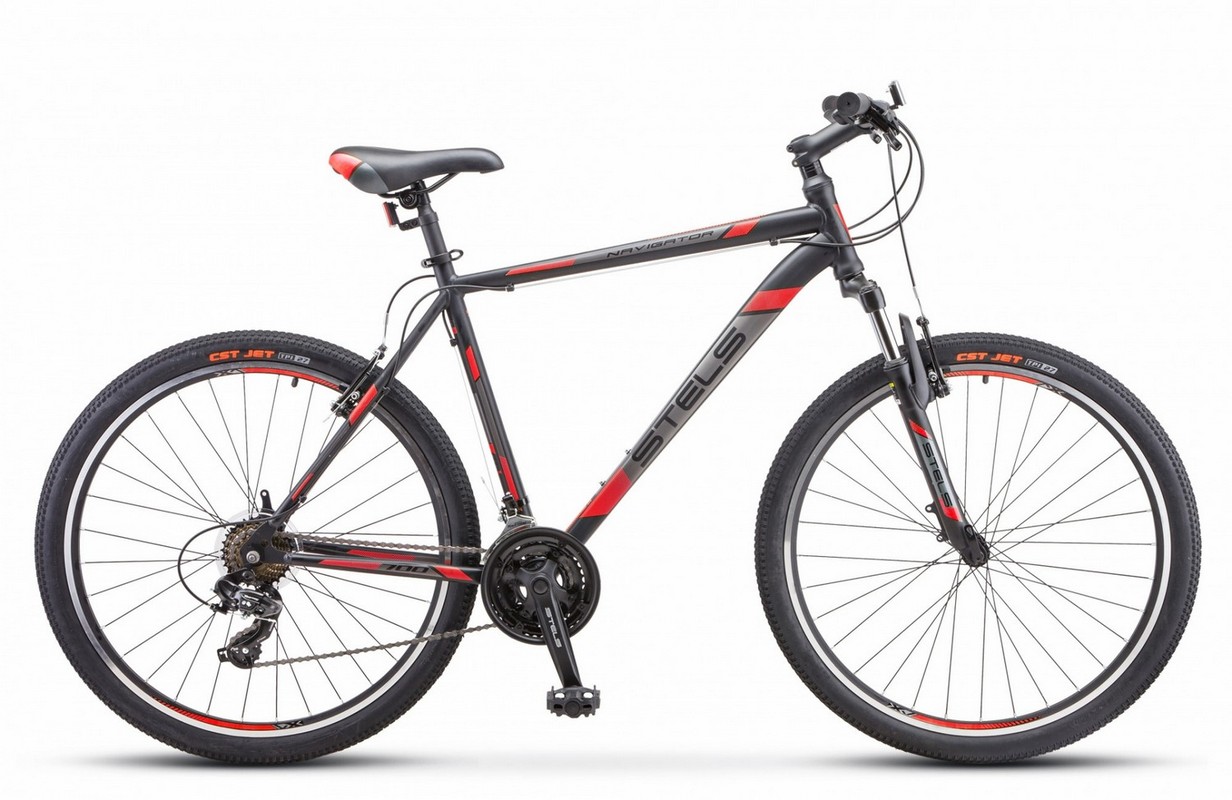 

Велосипед STELS Navigator-700 V 27.5" 21" Чёрный/красный V020