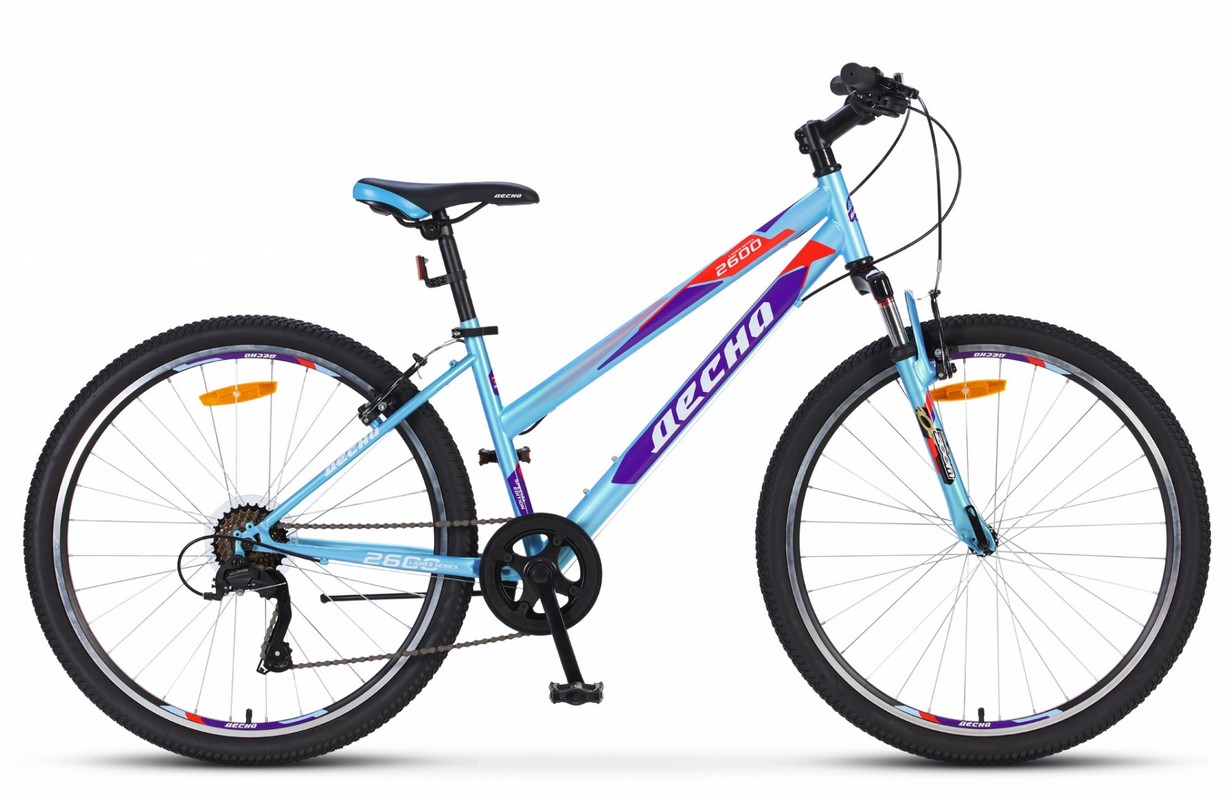 

Велосипед STELS Десна-2600 V 26" 17" Голубой/фиолетовый V030