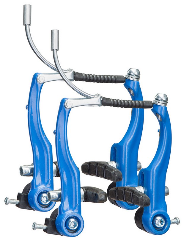 

Тормоза ободные BLF-A6 V-образные 102 мм алюминиевые на 2 колеса синие