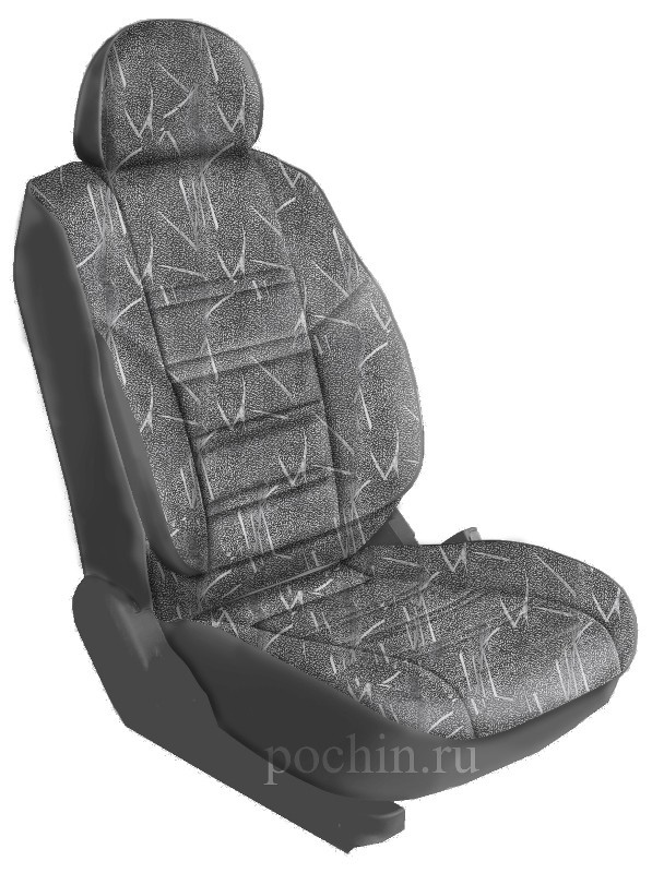 

Чехлы Почин "Трио" Daewoo Matiz флок-кожзам серые