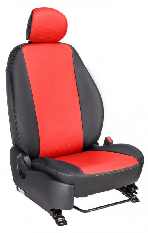 

Чехлы Почин "Лима" Нива 2131 2020 экокожа перфорация черно-красные