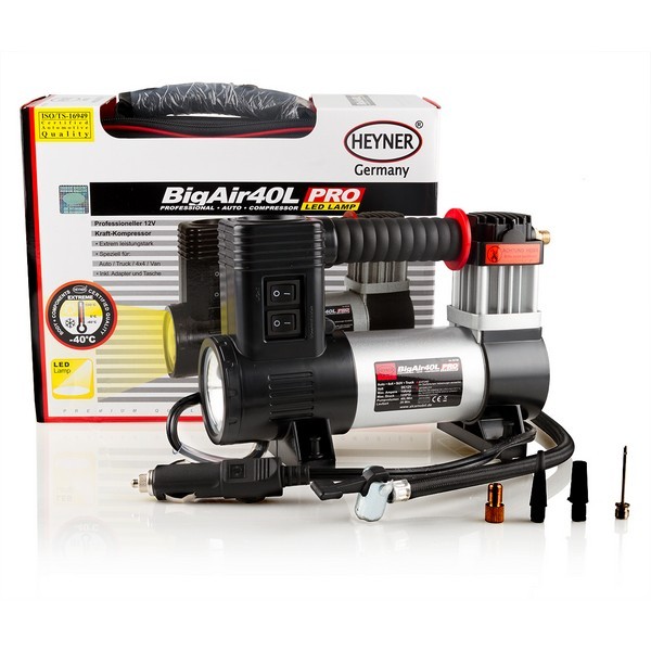 

Компрессор HEYNER Big Air 9 бар, 12 В, с фонарем