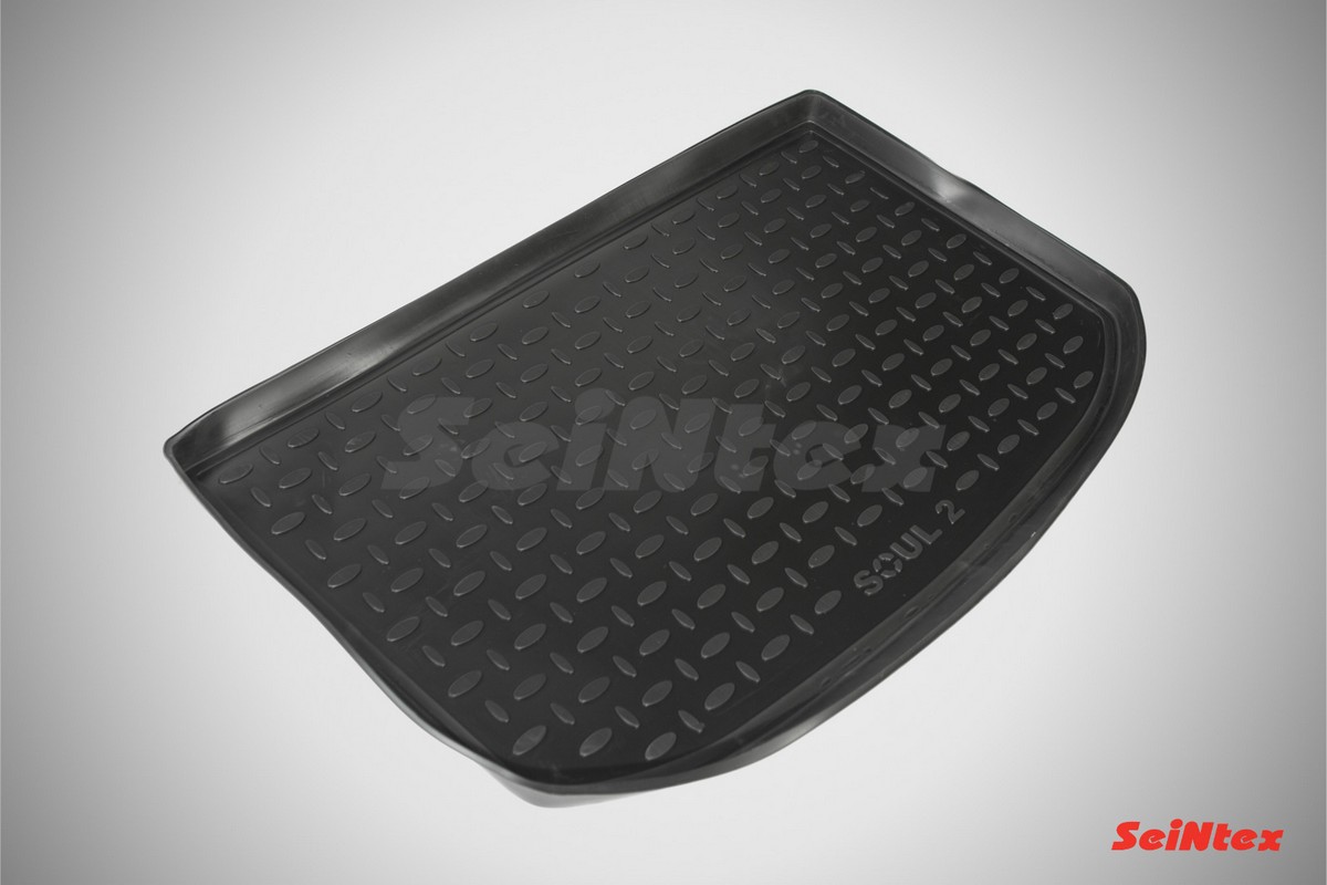 

Коврик багажника Seintex KIA Soul II 2014-2019 полимерный черный
