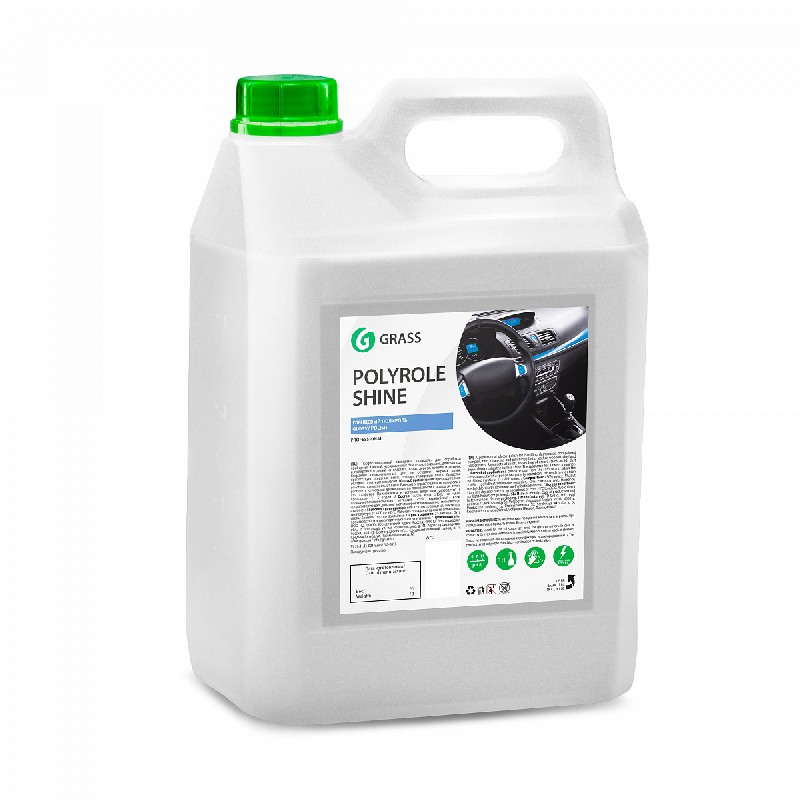 

Полироль для кожи, резины и пластика Grass "Polyrole Shine" глянцевый блеск канистра 5кг