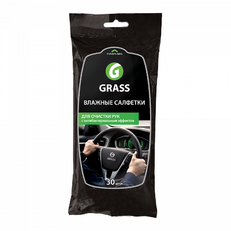 

Салфетка Grass влажная для рук антибактериальная 30 шт