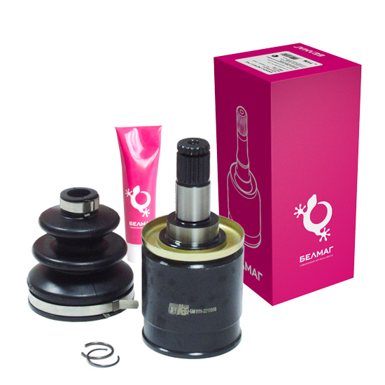 

ШРУС ВАЗ 1111 внутренний трипоидный пыльник+смазка+хомуты+кольца (БелМаг) BM.1687