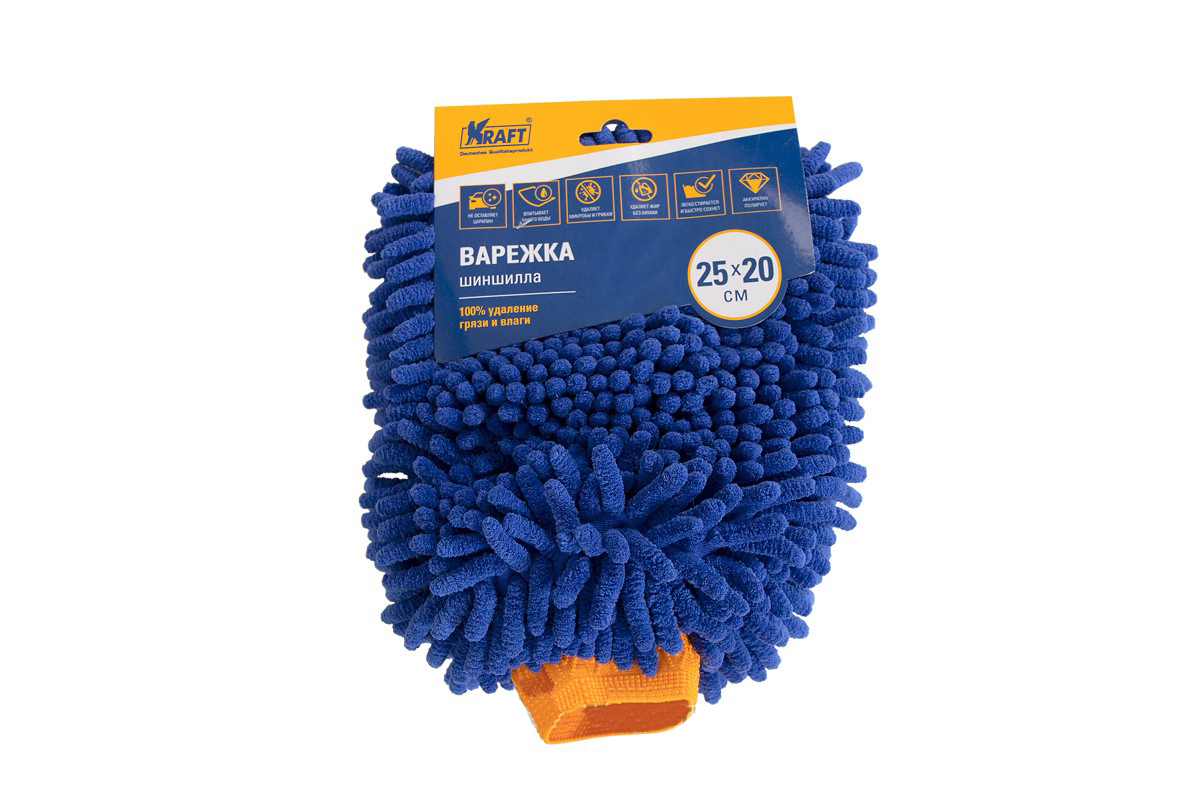 

Губка-варежка "шиншилла" из микрофибры 25х20 (KRAFT)