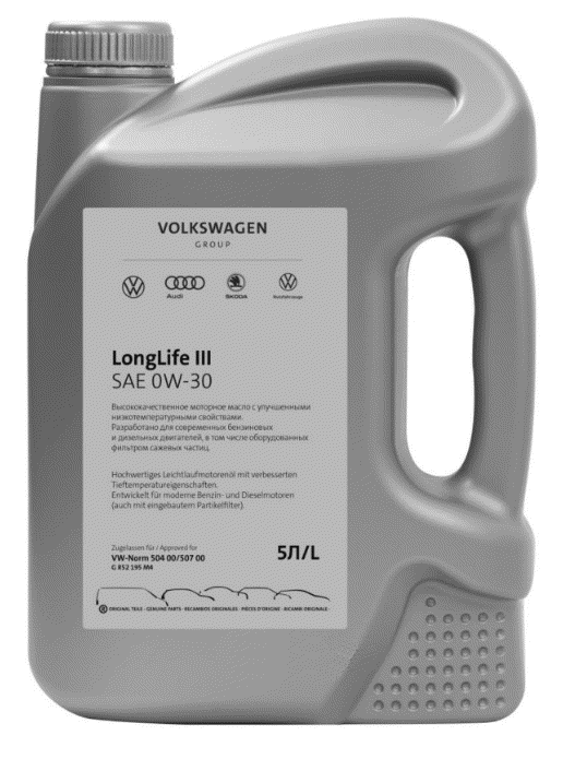 

Масло моторное VAG LongLife III multibrand 0W30 (5л)