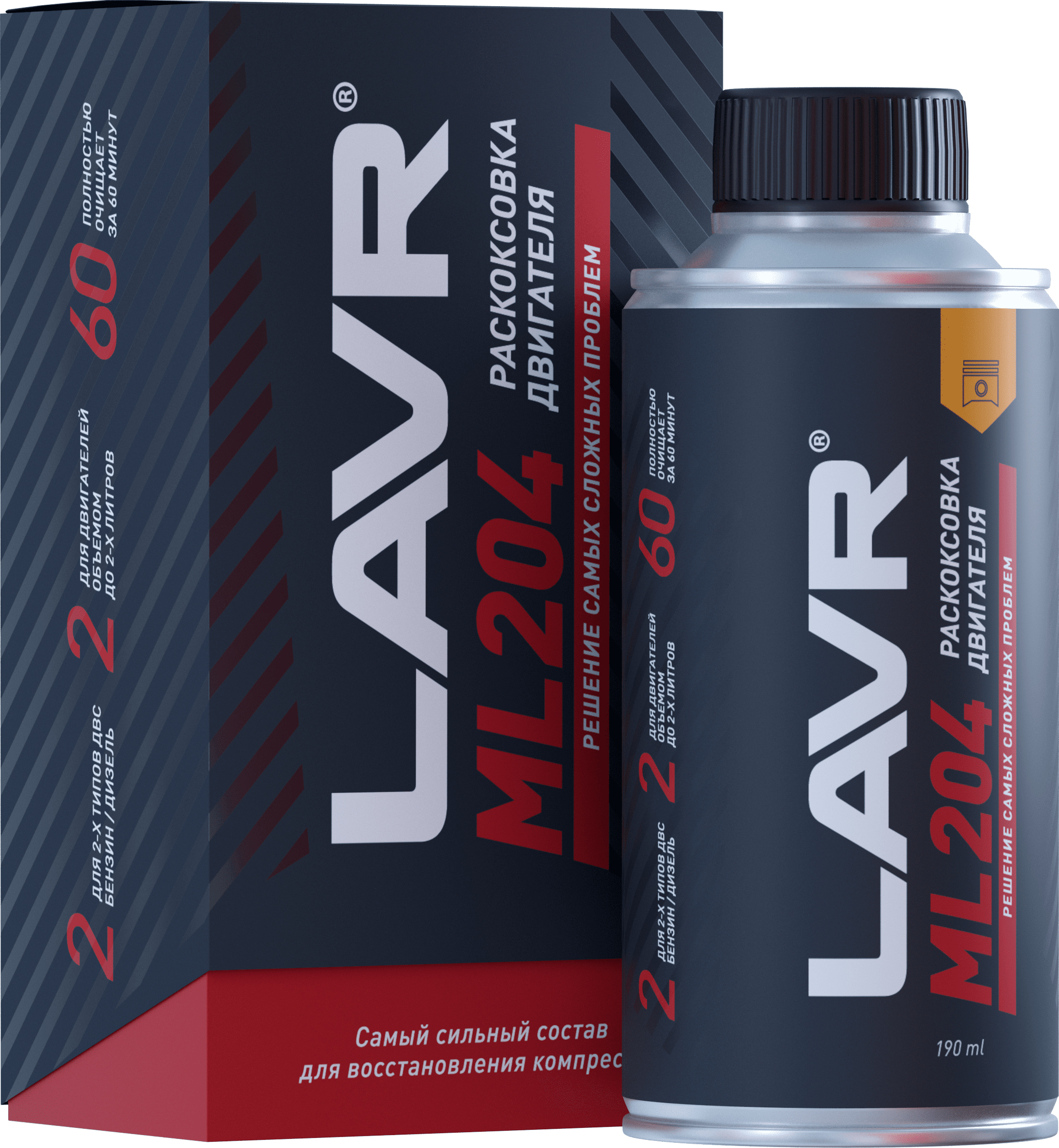 

Раскоксовыватель двигателя LAVR ML-204 (для двигателей до 2-х литров) 190мл