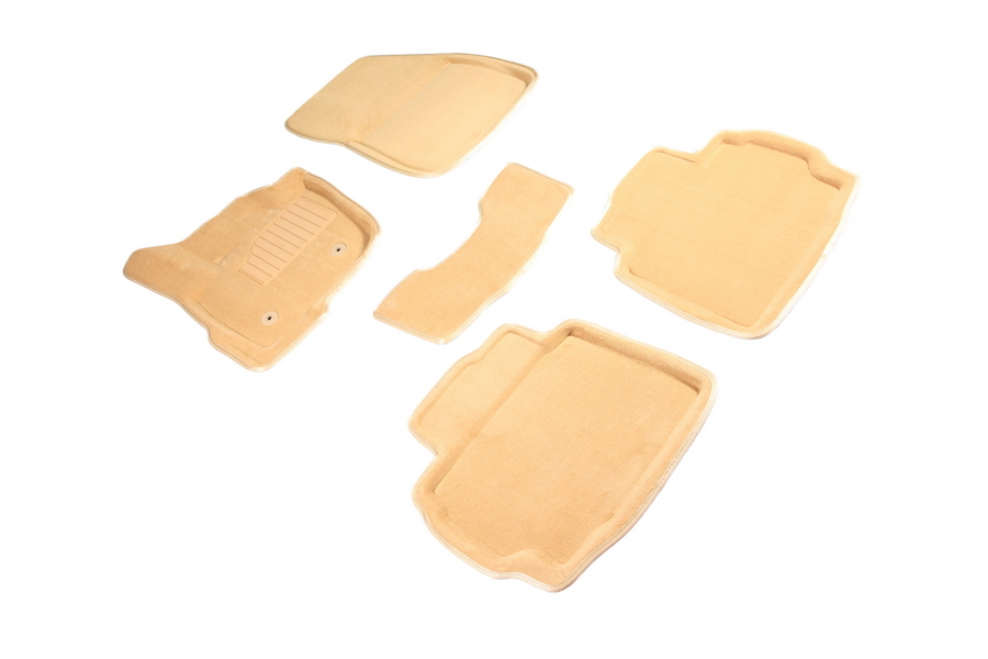 

Коврики салона Seintex 3D FORD MONDEO V ворсовые бежевые комп 4 шт