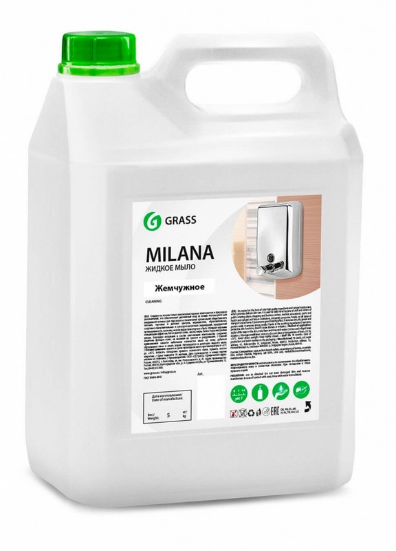 

Крем-мыло жидкое Grass Milana жемчужное канистра 5л