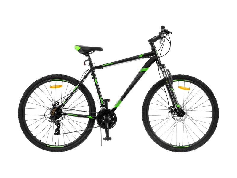 

Велосипед горный 29" STELS Navigator-900 MD 29 (21 ск., рама сталь 19") чёрный/зелёный F010