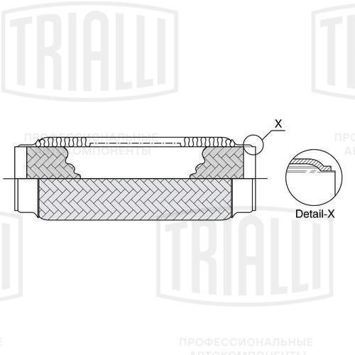 

Компенсатор выхл сист. (гофра) 45x120 3х сл. InterLock (TRIALLI)