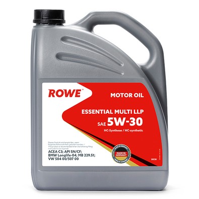 

Масло моторное ROWE ESSENTIAL MULTI LLP 5w-30 C3, SM/CF 1л