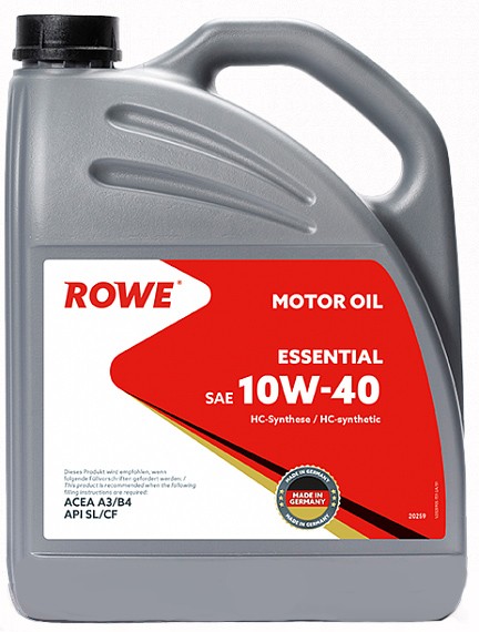 

Масло моторное ROWE ESSENTIAL 10w-40 A3/B4, SL/CF 4л