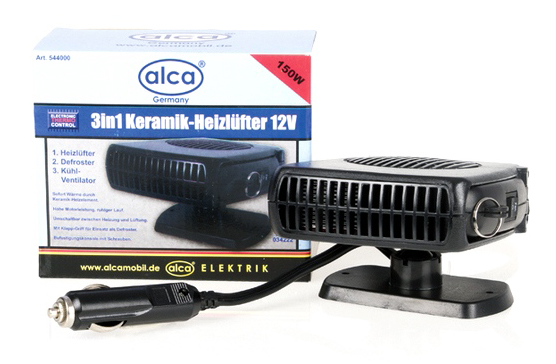 

Тепловентилятор в салон Alca "3 в 1" 12V 150Вт