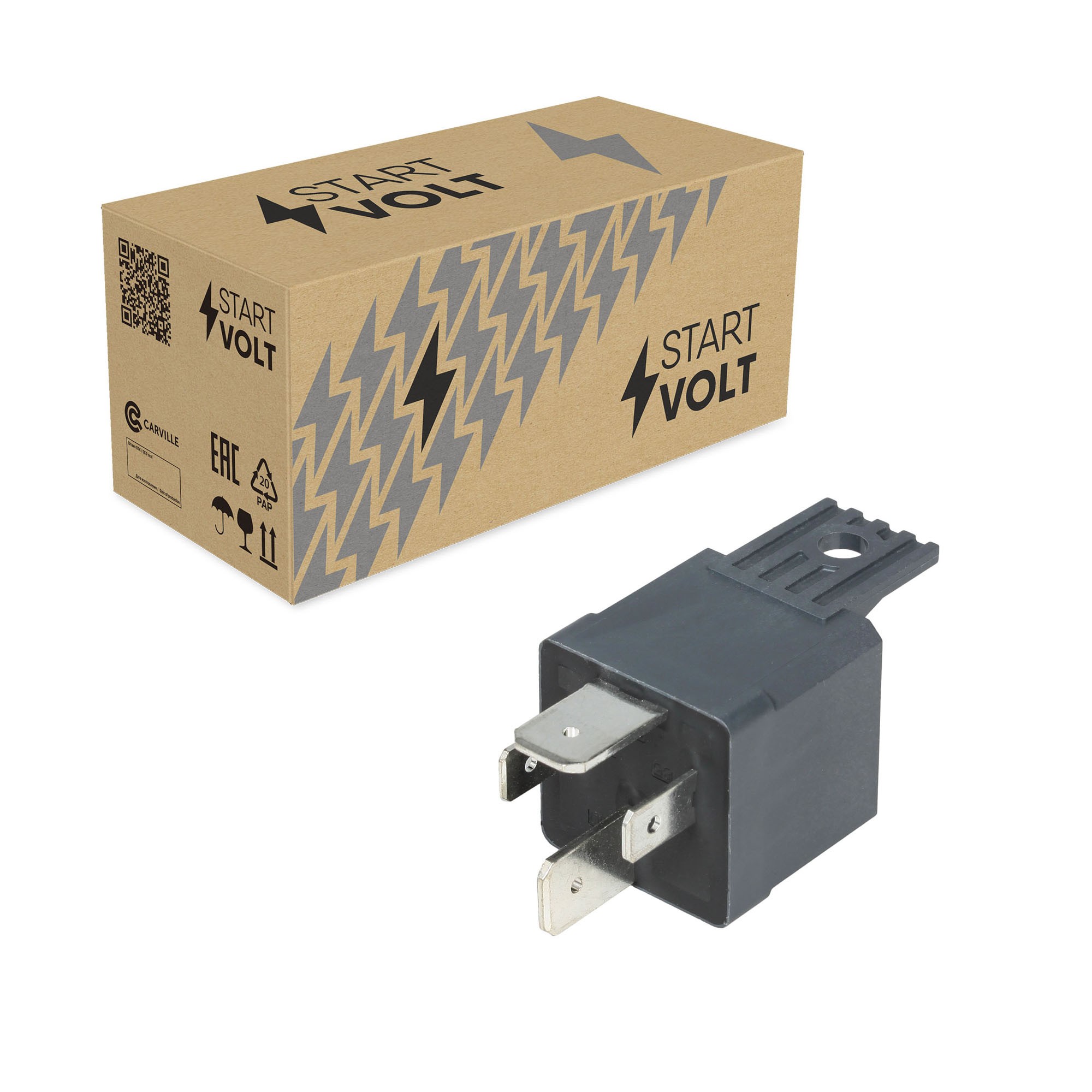 

Реле защиты стартера 4 контактное с кронштейном 12V 70A (SCR 0322)