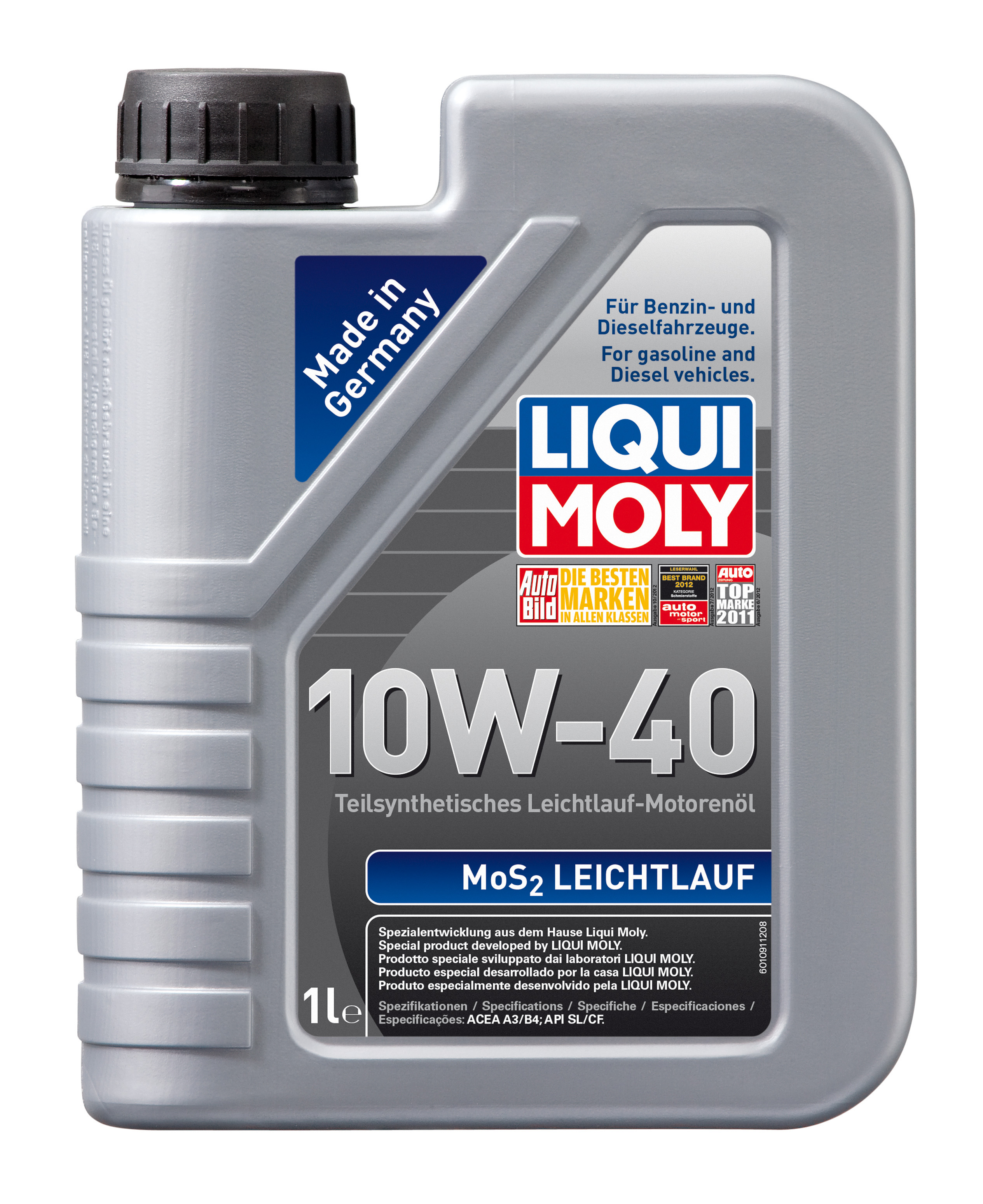 

Моторное масло LIQUI MOLY MoS2 Leichtlauf 10W40 полуcинтетическое 1л, MoS2 Leichtlauf