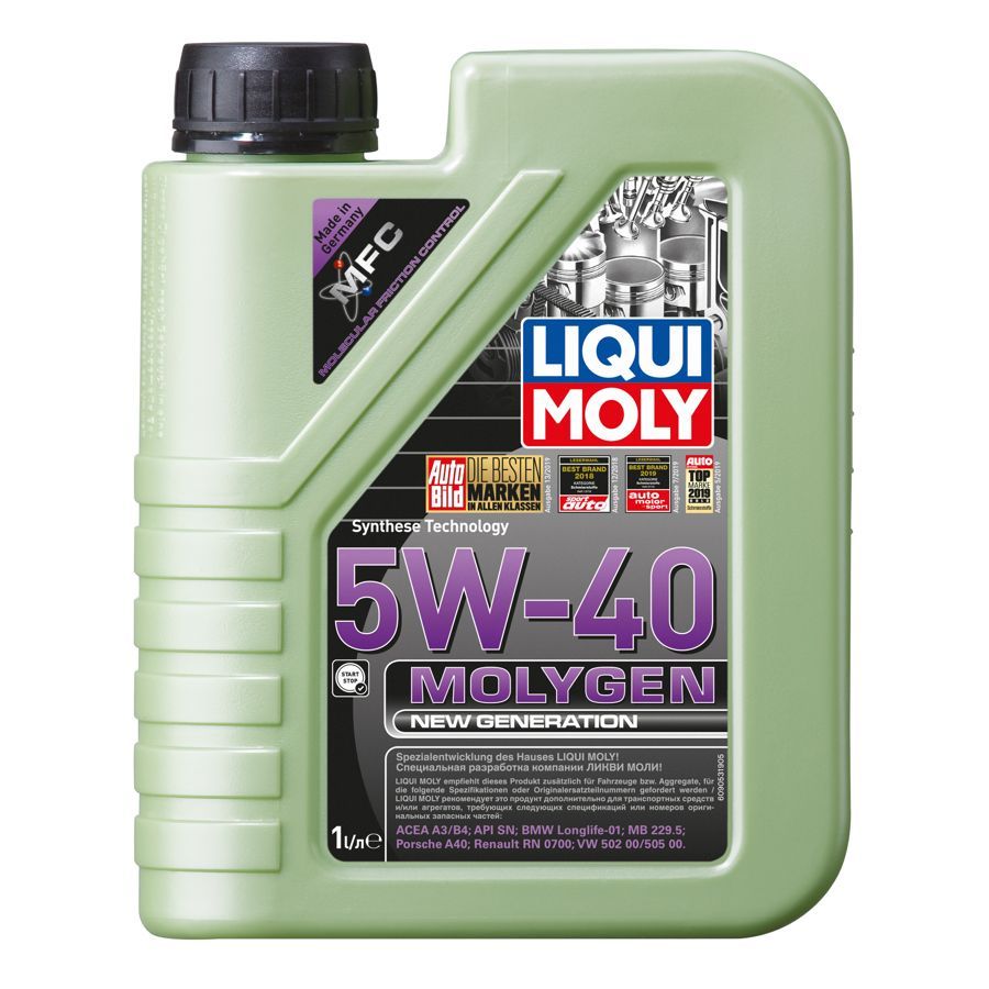

Моторное масло LIQUI MOLY Molygen New Generation 5W40 HC-cинтетическое 1л, New Generation