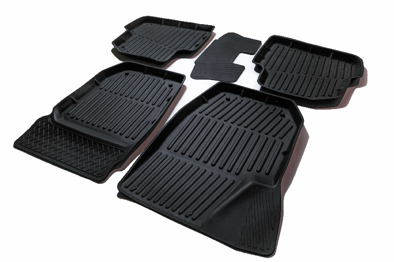 

Коврики в салон SRTK Skoda Fabia (2010-2014) резина черные 4 шт