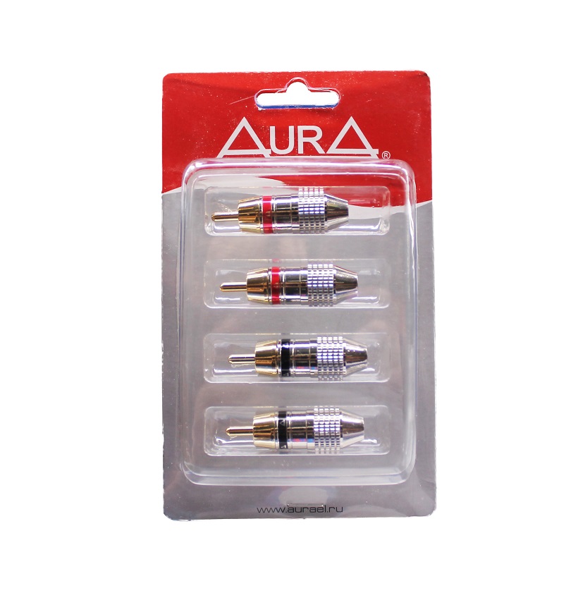 

Коннектор RCA AURA RCA-P612 6 мм вход комплект 4 шт