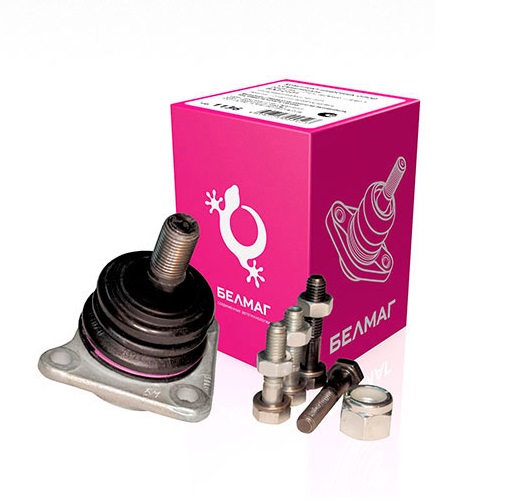 

Опора шаровая ВАЗ 21214 "М.5.2" (16 ..г.), все 2121 верх. с наклон. фланцем, с креп. (БелМаг) BM.0164