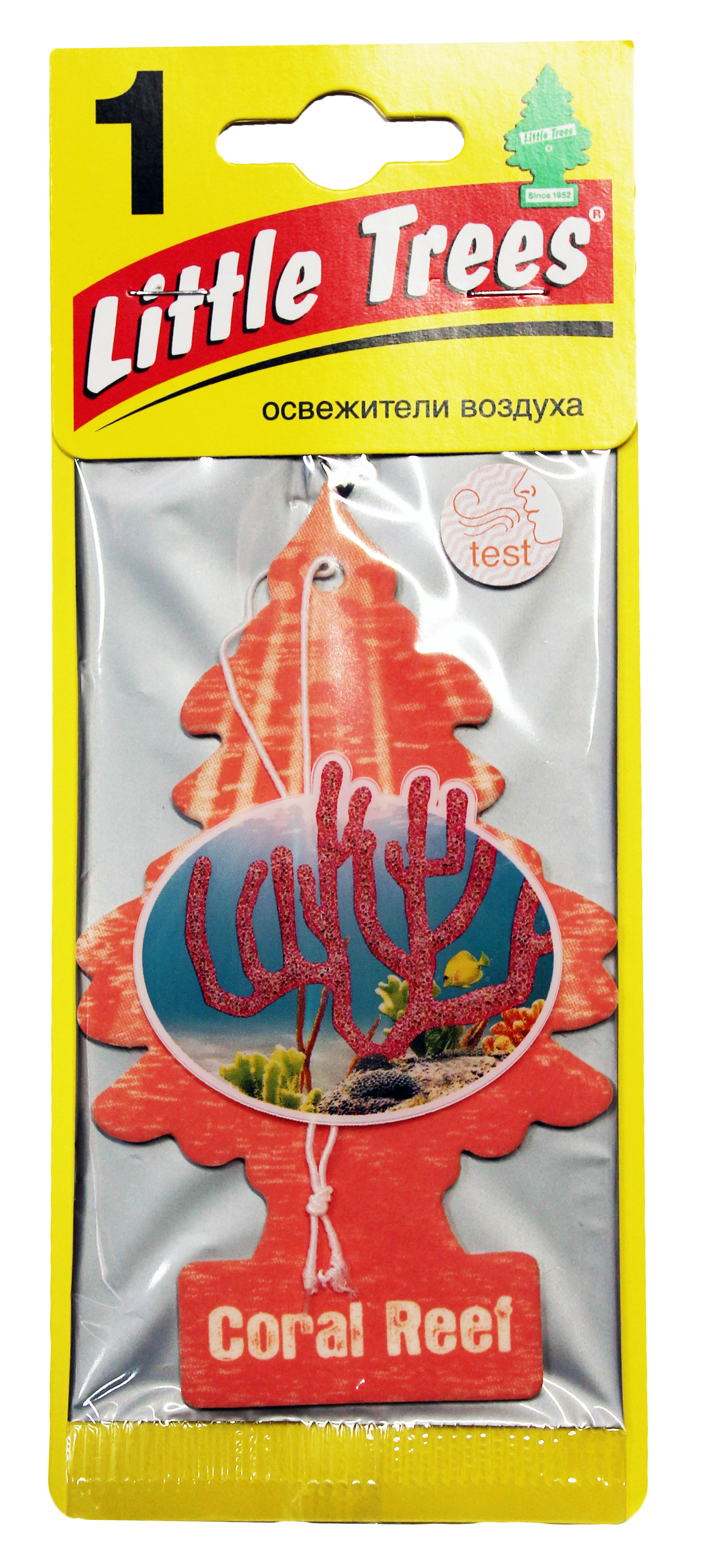 

Ароматизатор CAR-FRESHNER Елочка подвесной картонный коралловый риф