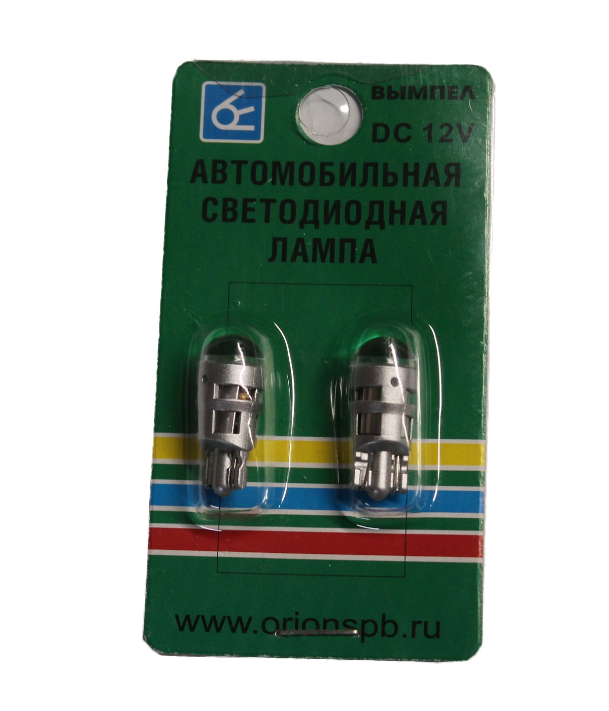 

Светодиод ВЫМПЕЛ 12V W3W 2,1x9,5d T10 1SMD белый