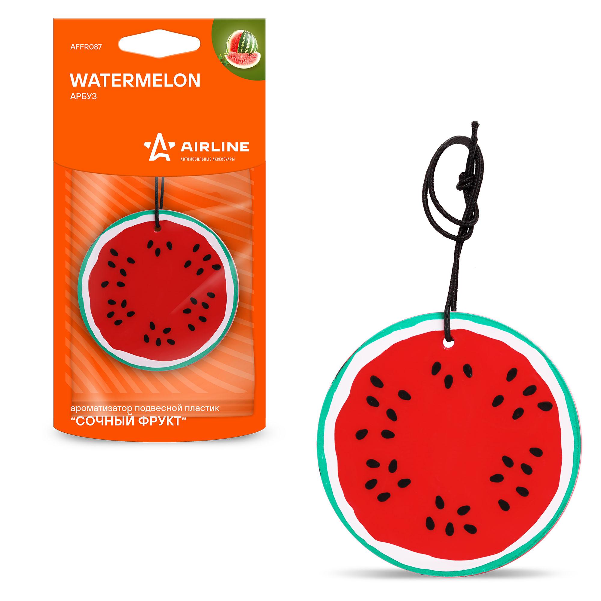 

Ароматизатор AIRLINE подвесной пластик Сочный фрукт арбуз
