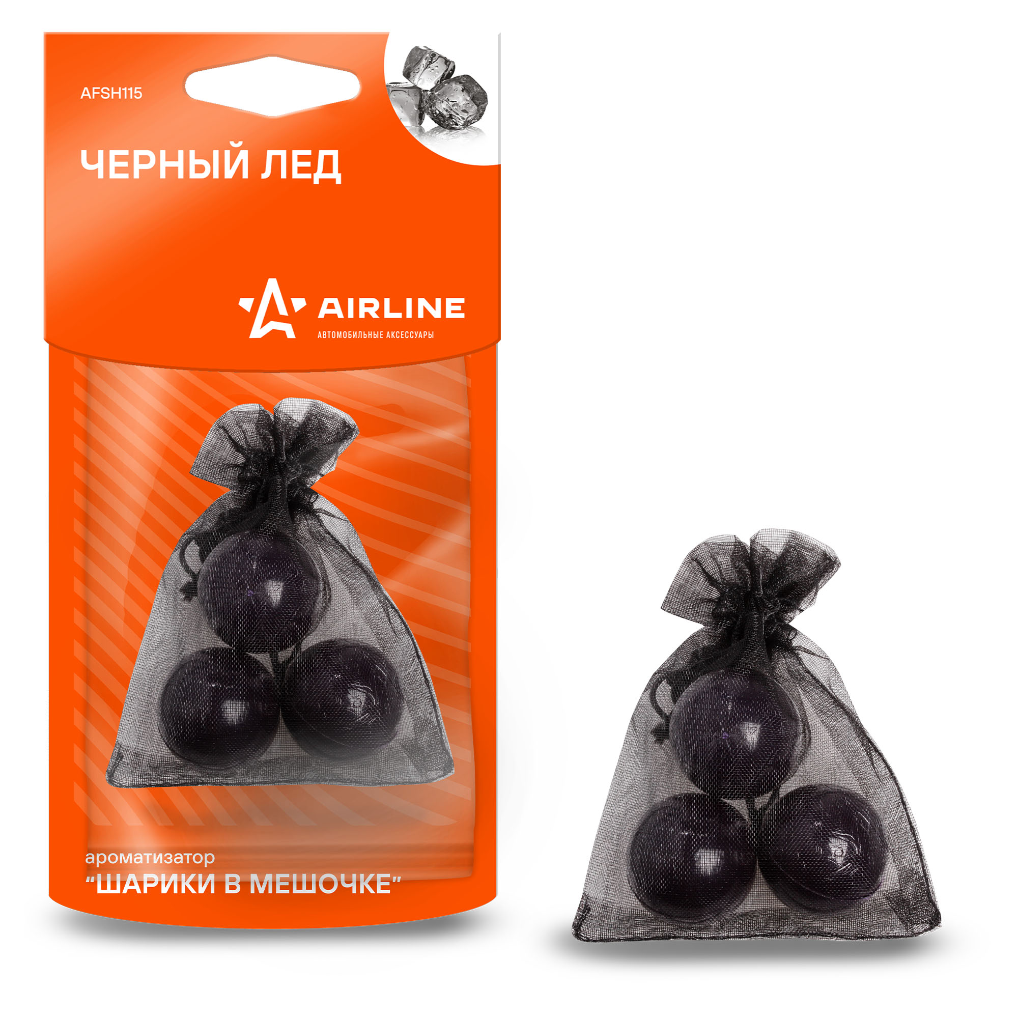 

Ароматизатор "Шарики в мешочке" черный лед (AIRLINE) AFSH115