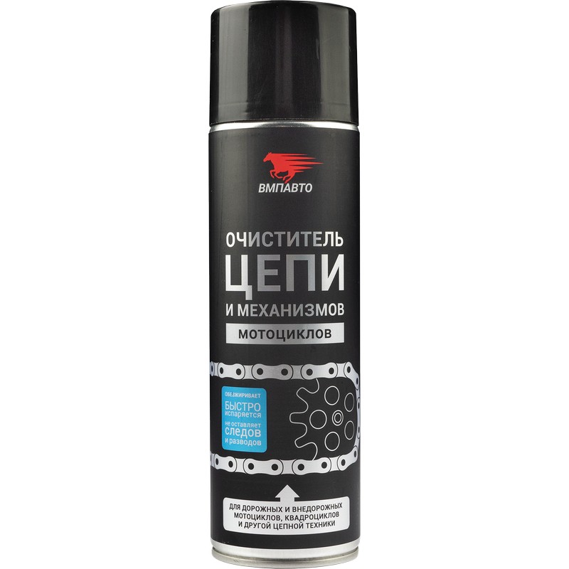 

Очиститель цепи и механизмов мотоциклов аэрозоль 650мл 8410 ВМП-АВТО, 4607012405326