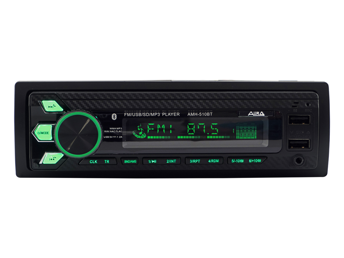 

Автомагнитола 1DIN. AURA AMH-510BT /USB/SD/FM/Bluetooth