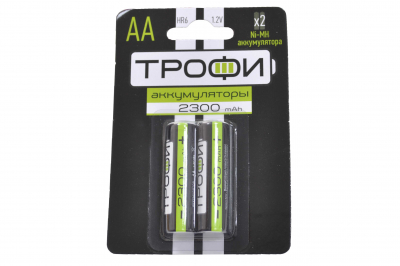 

Батарейка аккумулятор ТРОФИ AA HR6 Ni-Mn 2300mAh 2шт