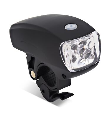 

Фонарь велосипедный JY-286 LED передний, 5 диодов (черный)