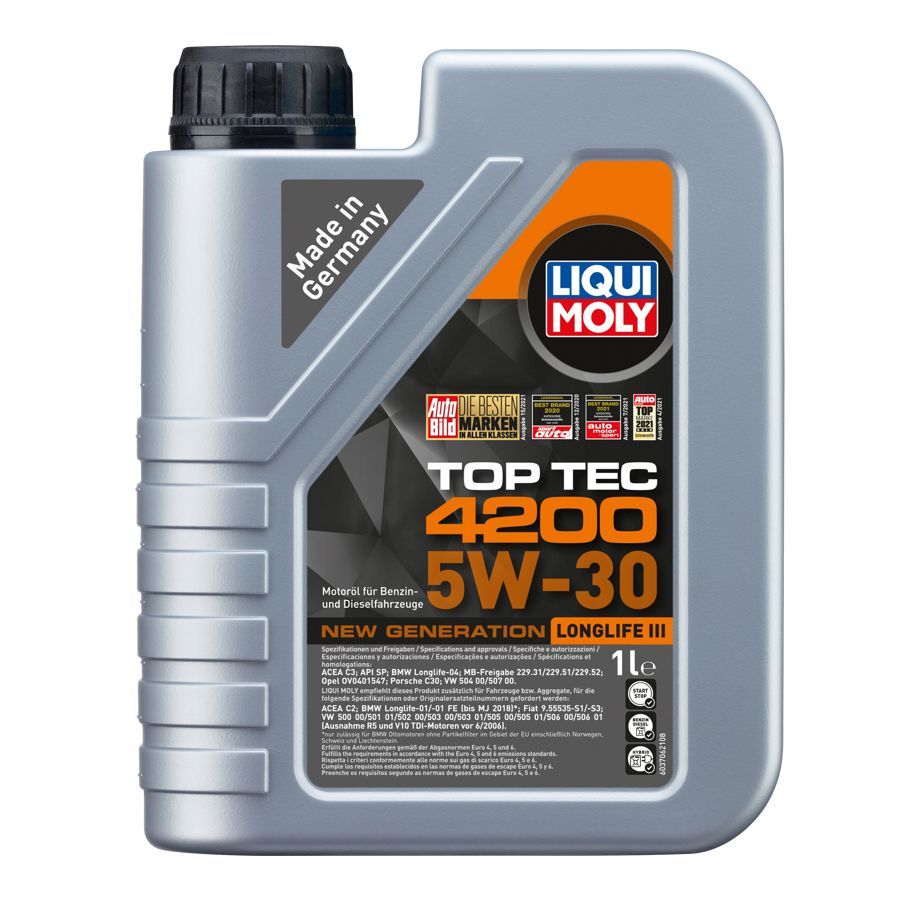 

Моторное масло LIQUI MOLY Top Tec 4200 5W30 синтетическое 1л