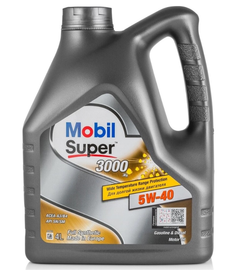 

Масло моторное Mobil Super 3000 X1 5W40 синтетика 4+1л