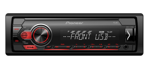 

Автомагнитола Pioneer MVH-S110UB 1DIN. красная/USB/MP3/FM